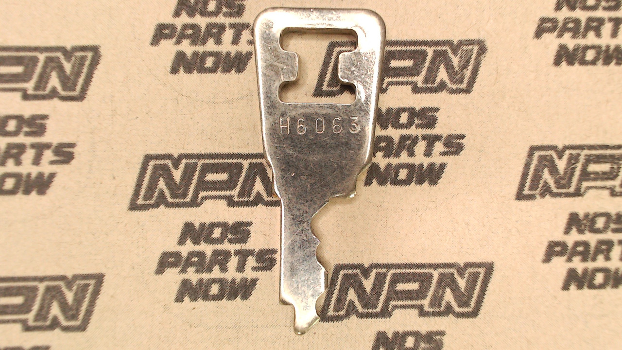 NOS Honda OEM Ignition Switch & Lock Key Ward Cut Double Groove Back H6063