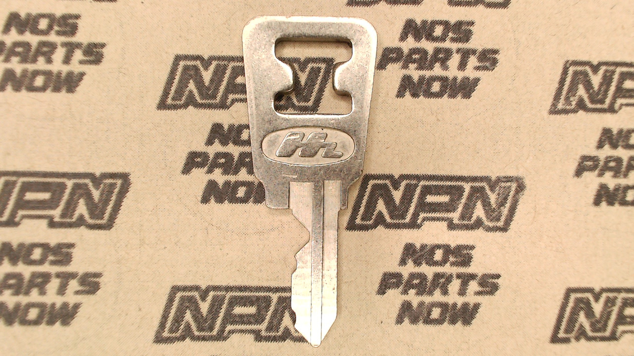 NOS Honda OEM Ignition Switch & Lock Key Double Groove Back H4046