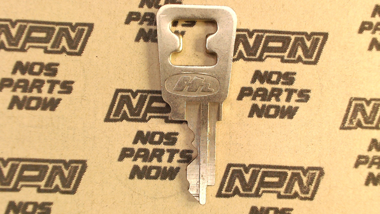 NOS Honda OEM Ignition Switch & Lock Key Ward Cut Double Groove Back H4065