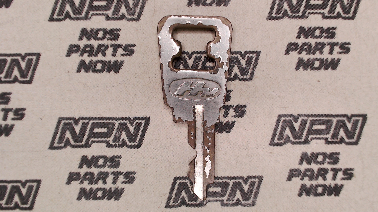 Vtg Used OEM Honda Ignition Switch & Lock Key Ward Cut Single Groove Back H6930