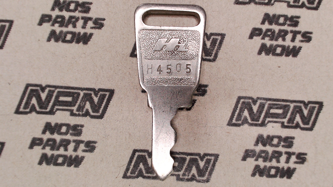 NOS Honda OEM Ignition Switch & Lock Key Double Groove Back H4505