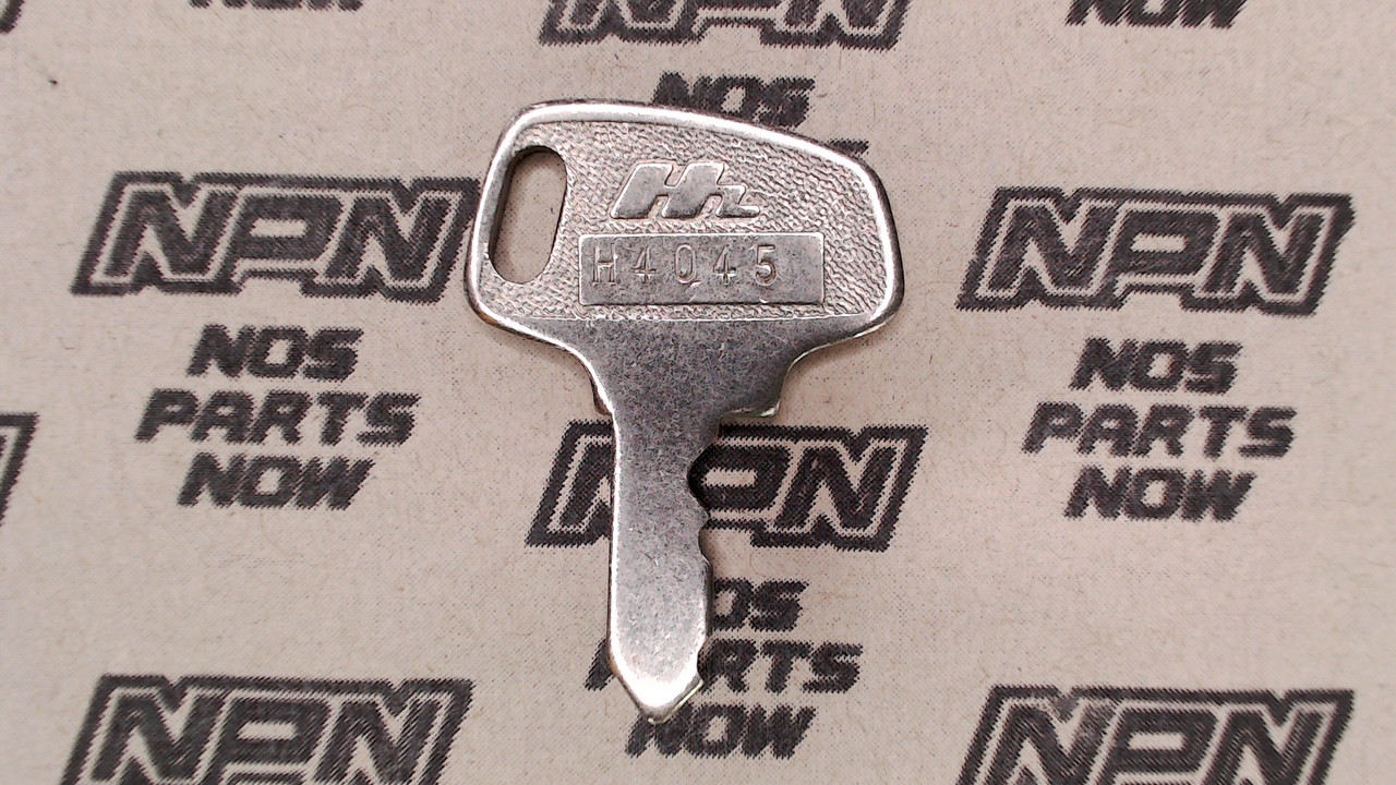 NOS Honda OEM Ignition Switch & Lock Key Double Groove Back H4045