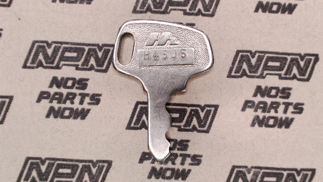 NOS Honda OEM Ignition Switch & Lock Key Double Groove Back H4505