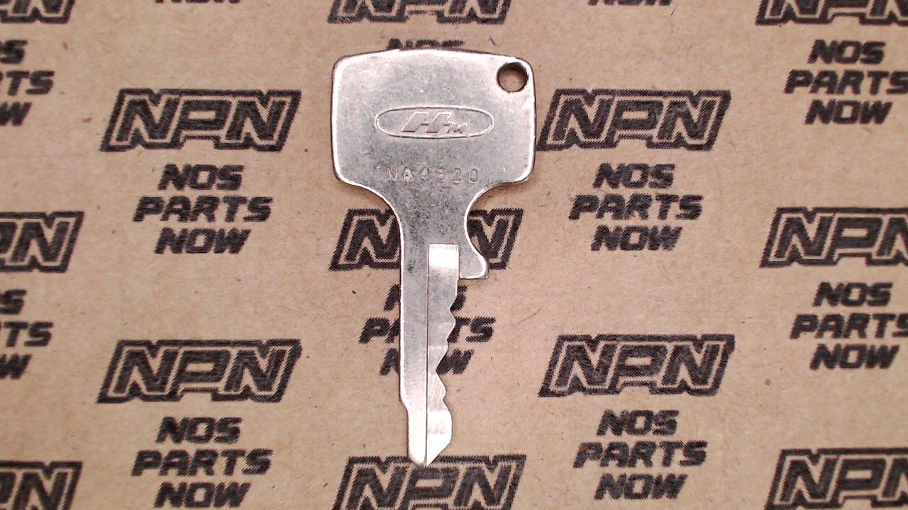NOS Honda OEM Ignition Switch & Lock Key Ward Cut Single Groove NA4820