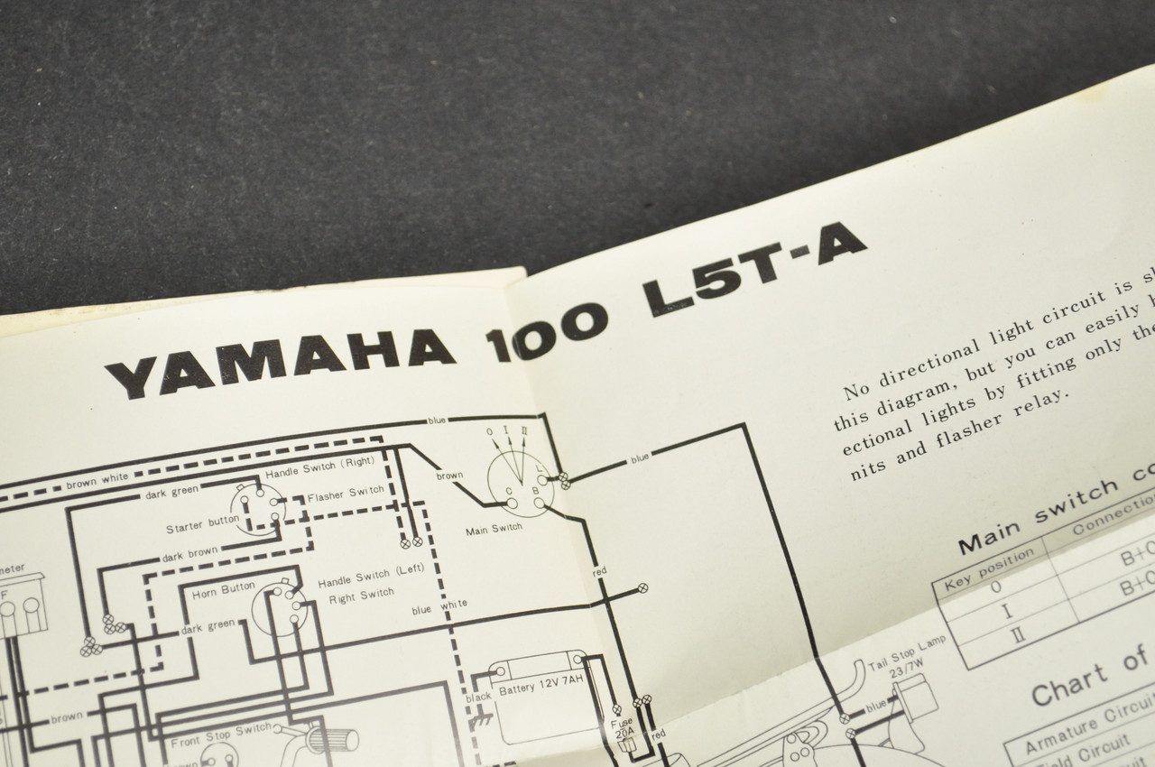 Vintage 1970 Yamaha L5T A Trailmaster 100 Owners Manual