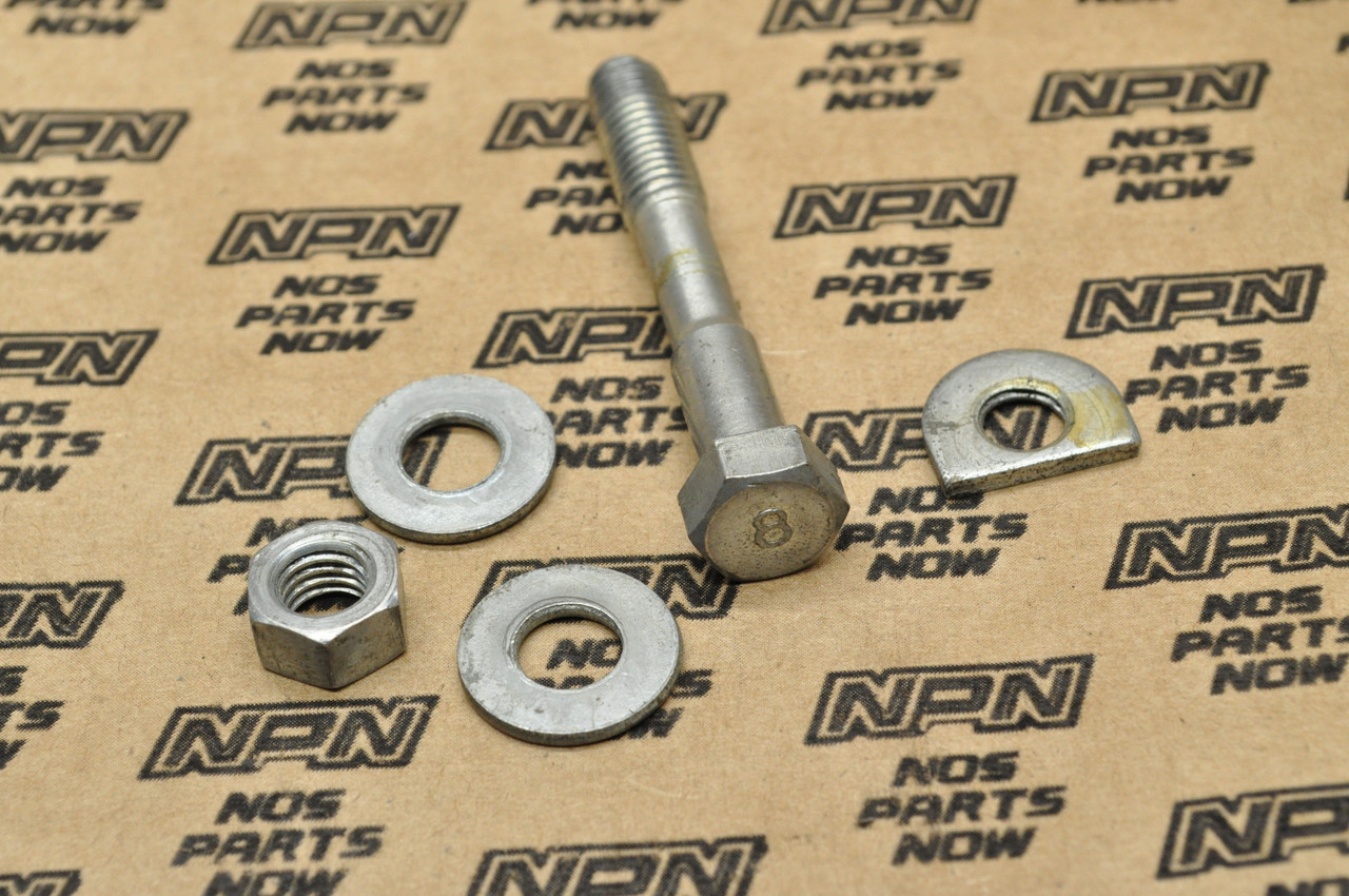 NOS Honda SL90 Large 8 Fork Top Bridge Bolt w/ Washers & Nut 90124-074-000