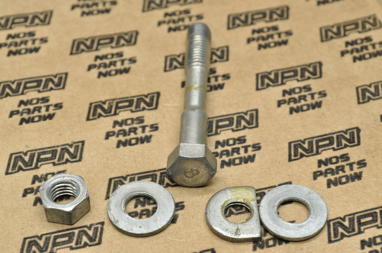 NOS Honda SL90 Large 8 Fork Top Bridge Bolt w/ Washers & Nut 90124-074-000