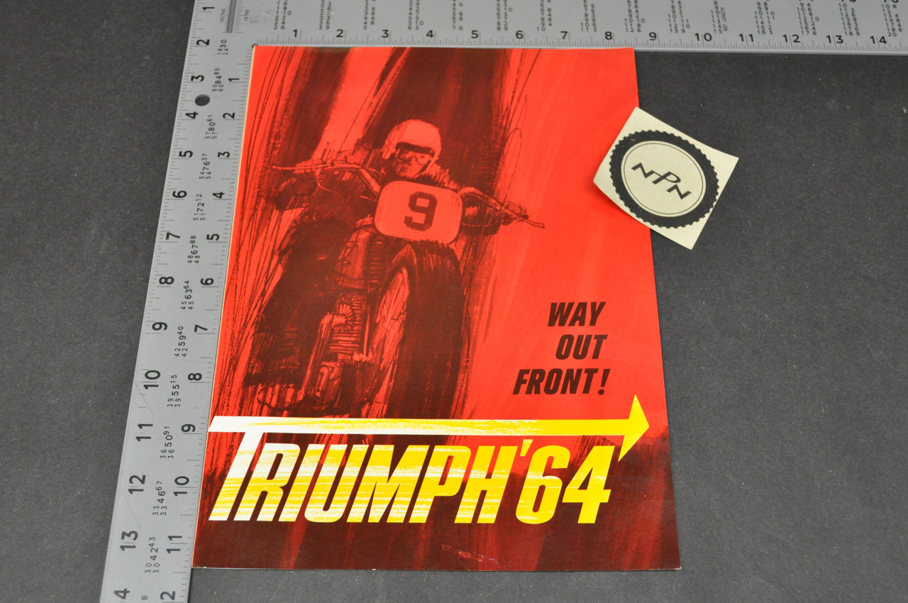 VTG NOS 1964 Triumph Motorcycle Dealer Brochure Bonneville T120 TR6 Thunderbird