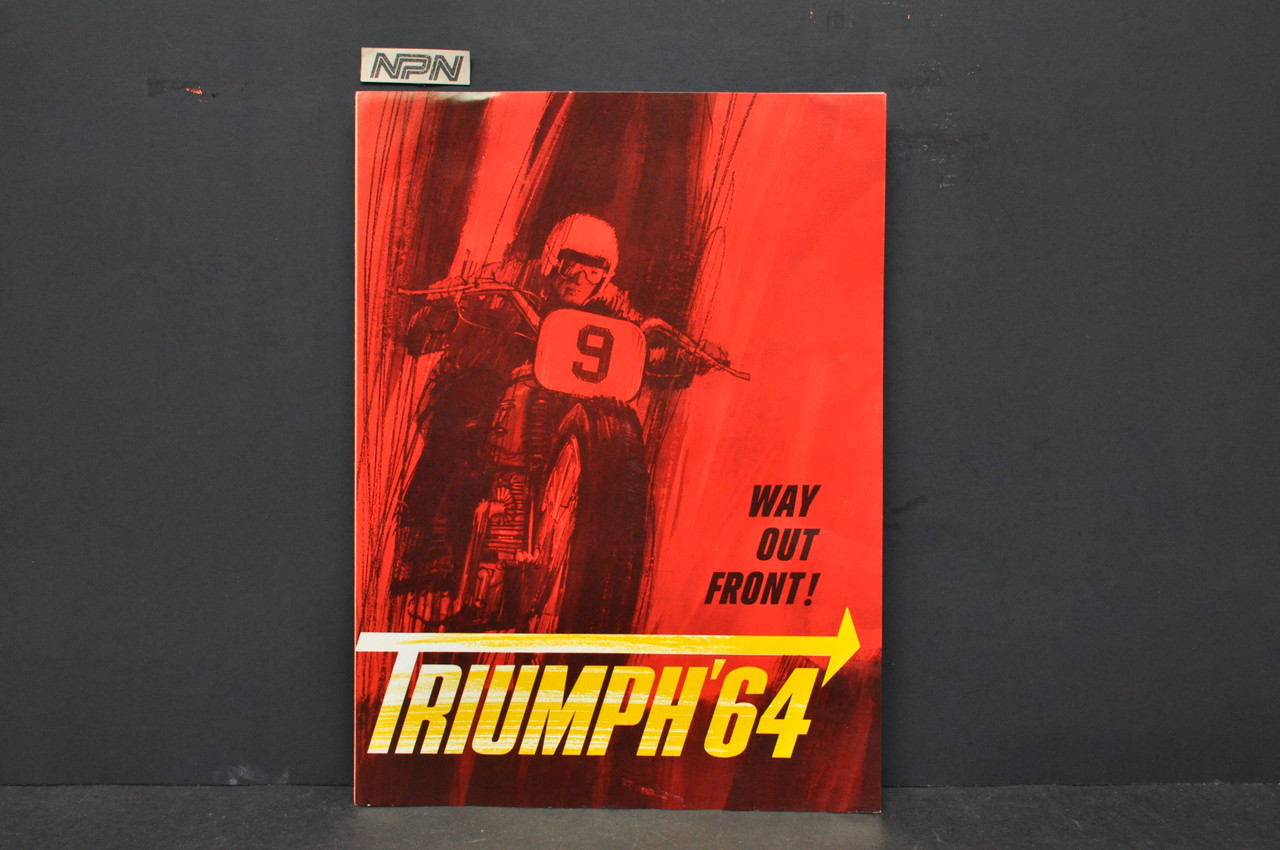 VTG NOS 1964 Triumph Motorcycle Dealer Brochure Bonneville T120 TR6 Thunderbird