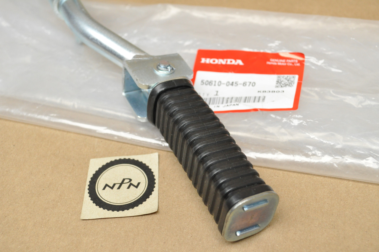 NOS Honda Z50 A K0-K2 Foot Peg Step Bar Bracket & Kick Stand Assy 50610-045-670