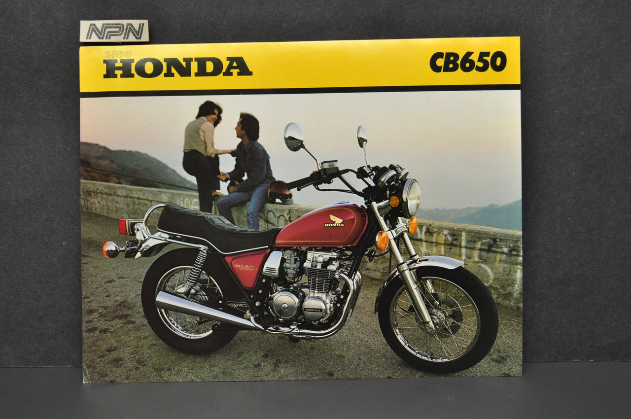 Vintage NOS 1980 Honda CB650 Motorcycle Brochure Dealer Spec Sheet