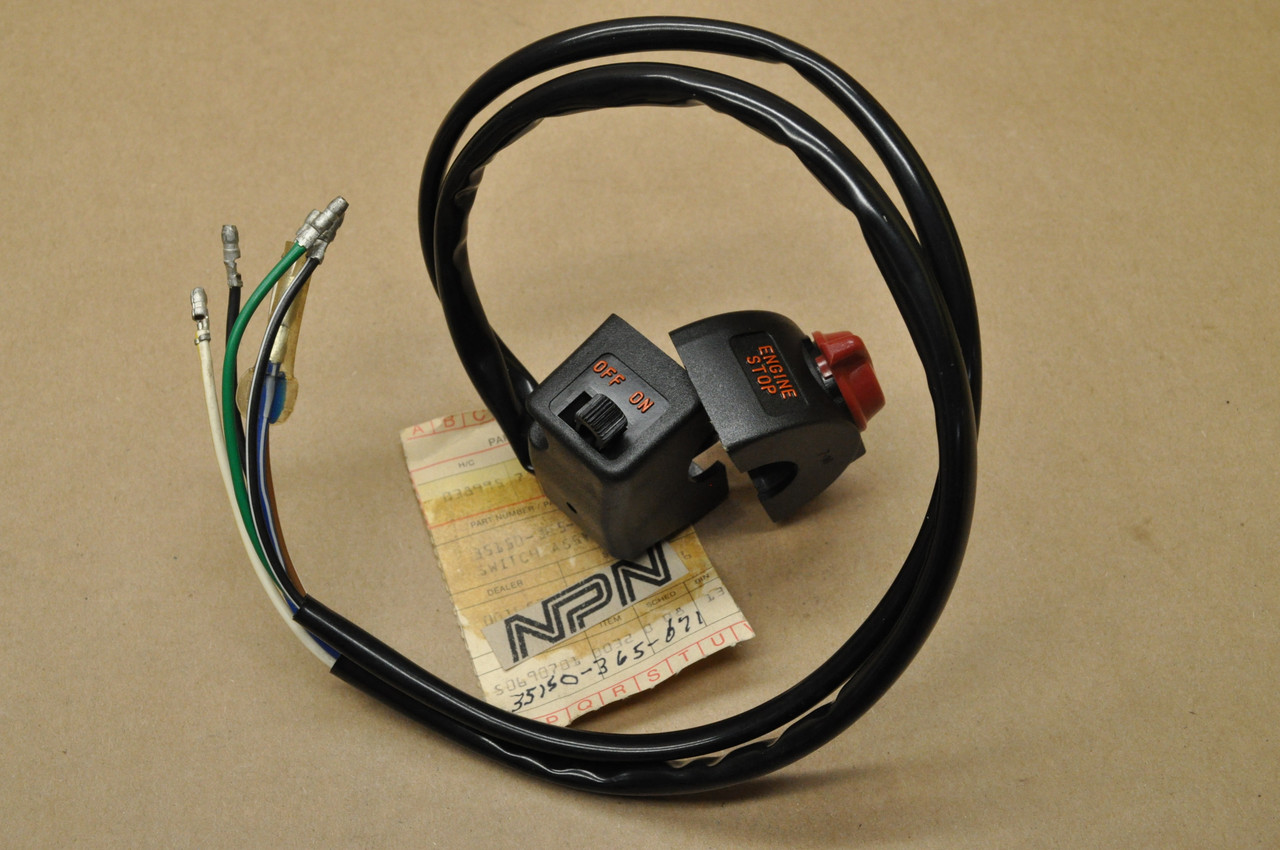 NOS Honda MT125 MT250 XL125 Engine Kill Stop Run Light Switch 35150-365-671