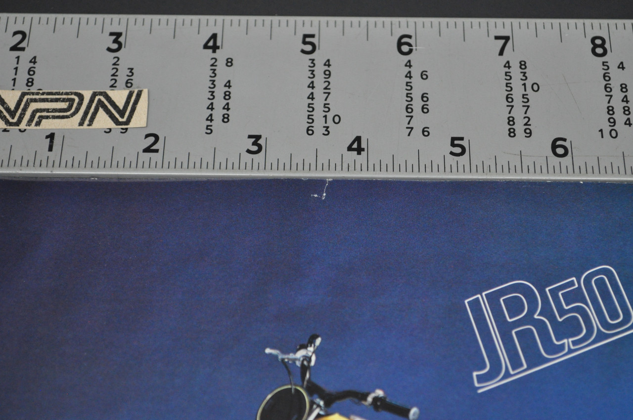 Vintage Suzuki JR50 RM50 Motorcycle Dealer Brochure 1980 NOS Dealer Stamp