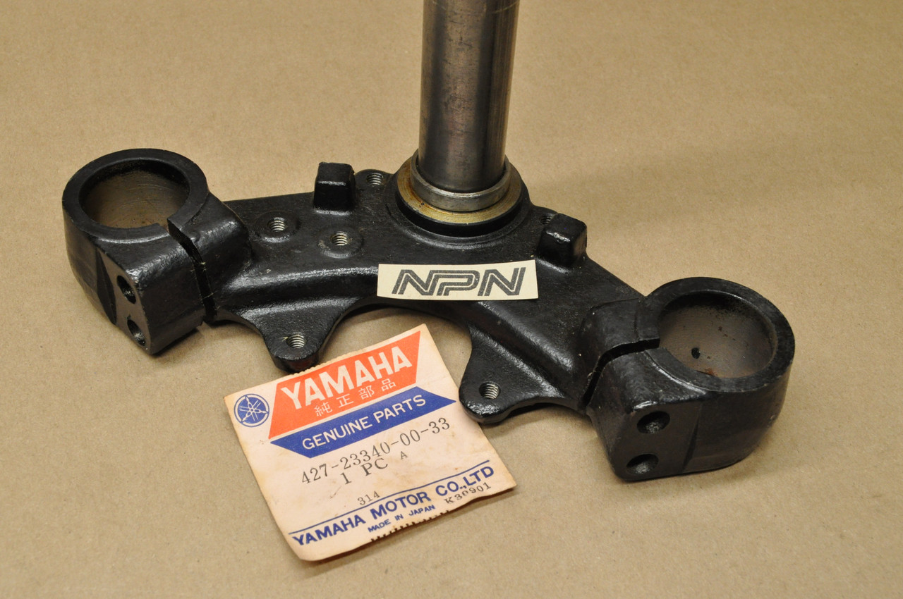 NOS Yamaha 1974-75 MX100 Steering Stem Fork Triple Tree Bridge 427-23340-00-33