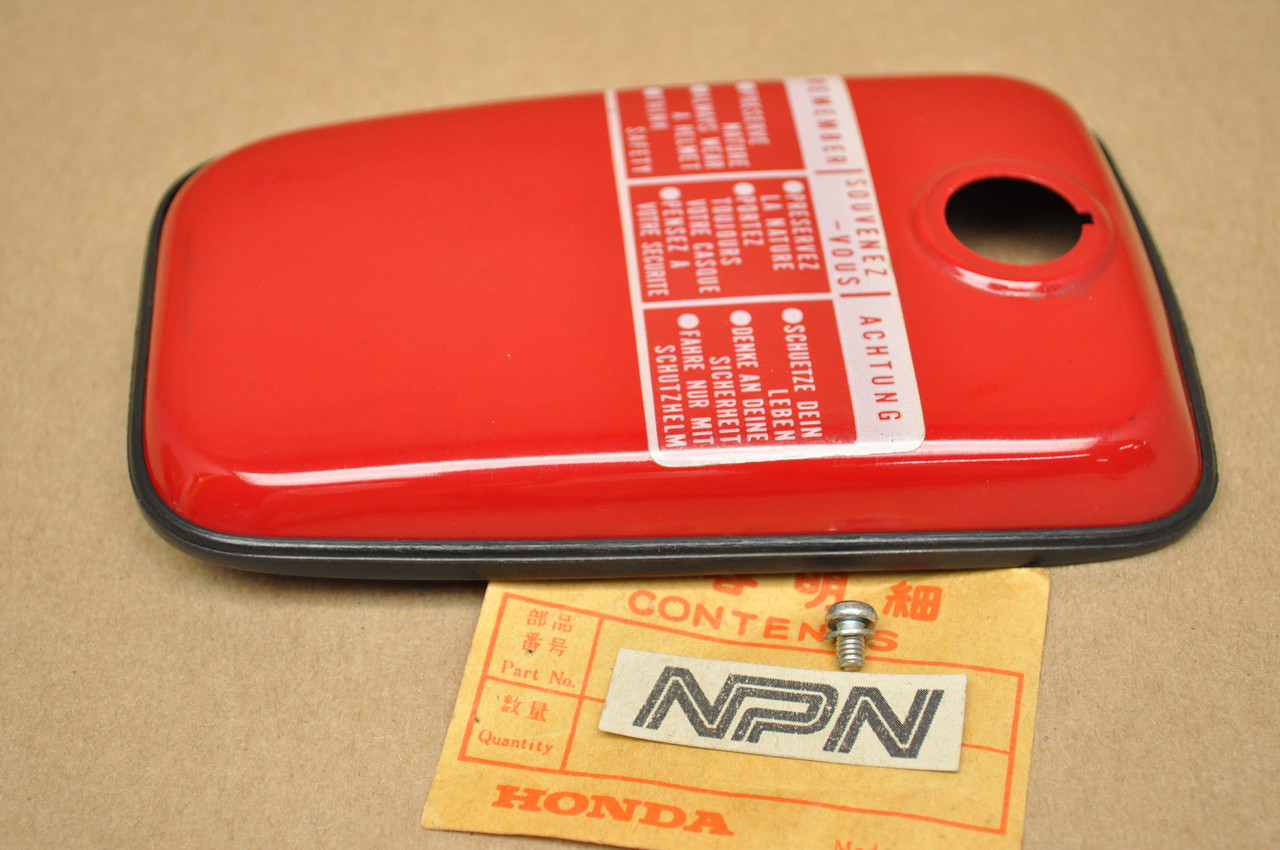 NOS Honda 1980 CB125 S Ruby Red Fuel Gas Tank Cap Lid Cover 17540-383-870 ZA