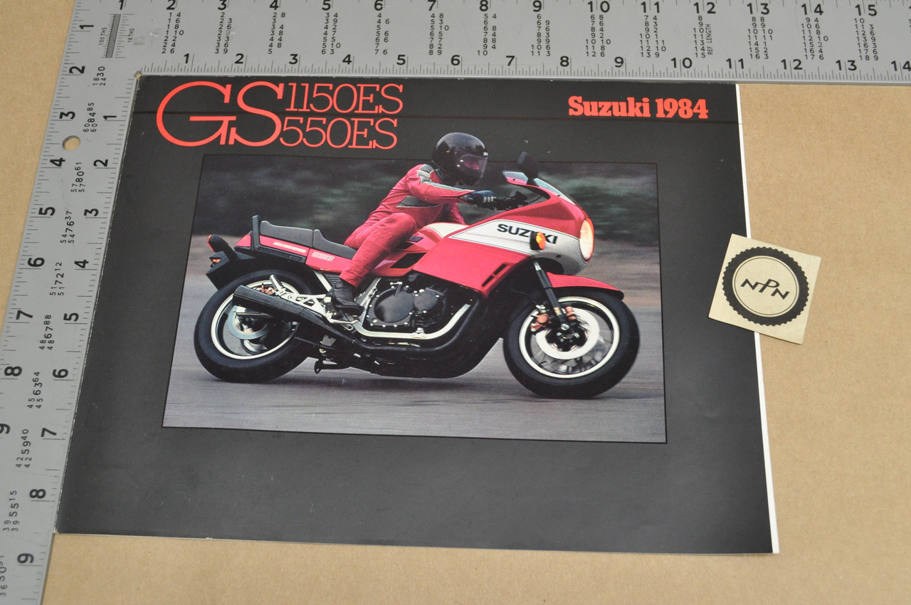 Vintage NOS 1984 Suzuki GS1150ES GS550ES Brochure OEM Dealer Stamp Specs NEW OEM