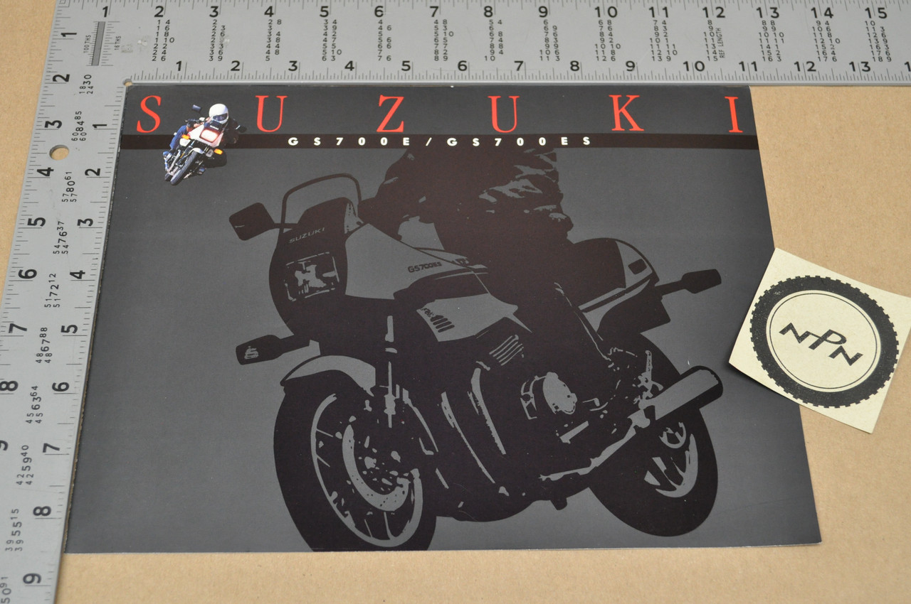 Vintage NOS 1985 Suzuki GS700 E GS700 ES Brochure OEM Dealer Stamp Specs NEW