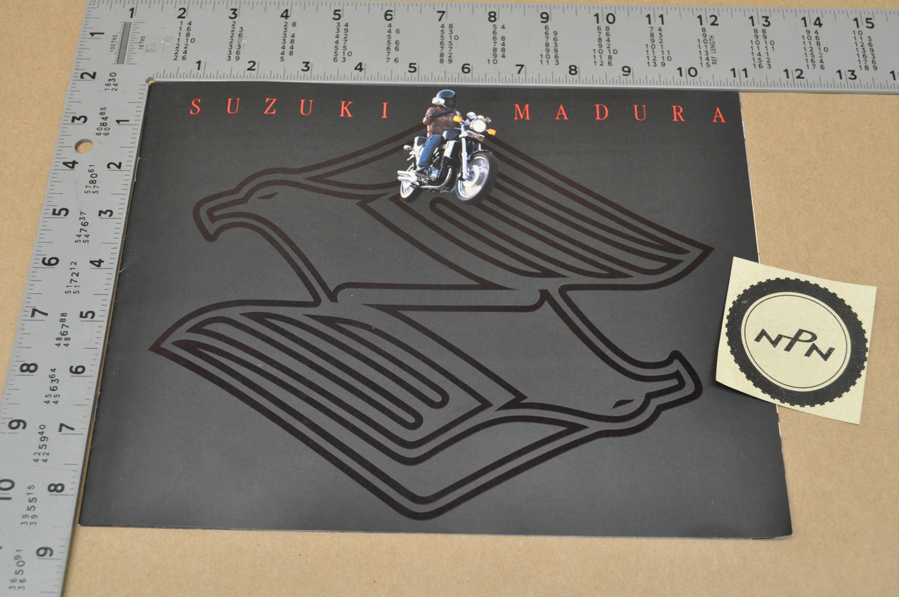 Vintage NOS 1985 Suzuki GV700 GV1200 Madura Brochure OEM Dealer Stamp Specs NEW