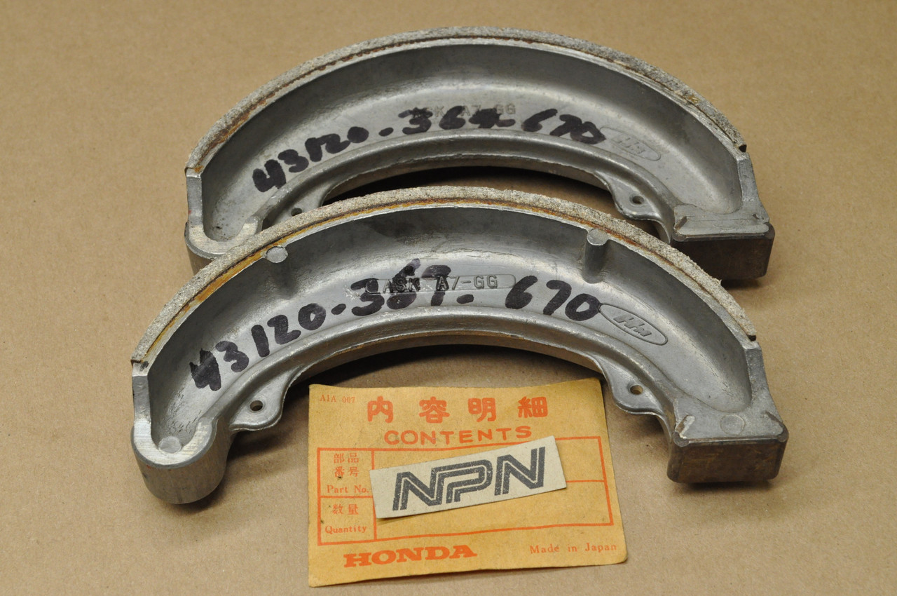 NOS Honda CB350 CB360 CB400 F CJ360 CL350 SL350 Brake Shoe Pad Set 43120-369-670