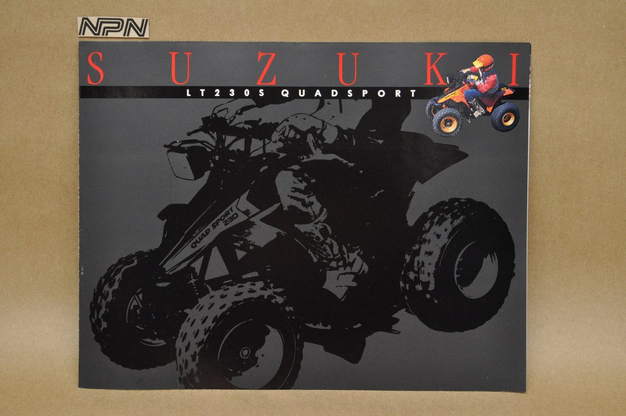 Vintage NOS 1985 Suzuki LT230 S Quadsport Brochure OEM Dealer Stamp Specs NEW