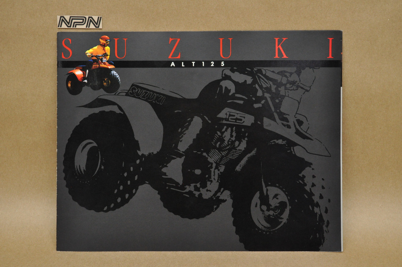 Vintage NOS 1985 Suzuki ALT125 ATV Brochure OEM Dealer Stamp Specs NEW