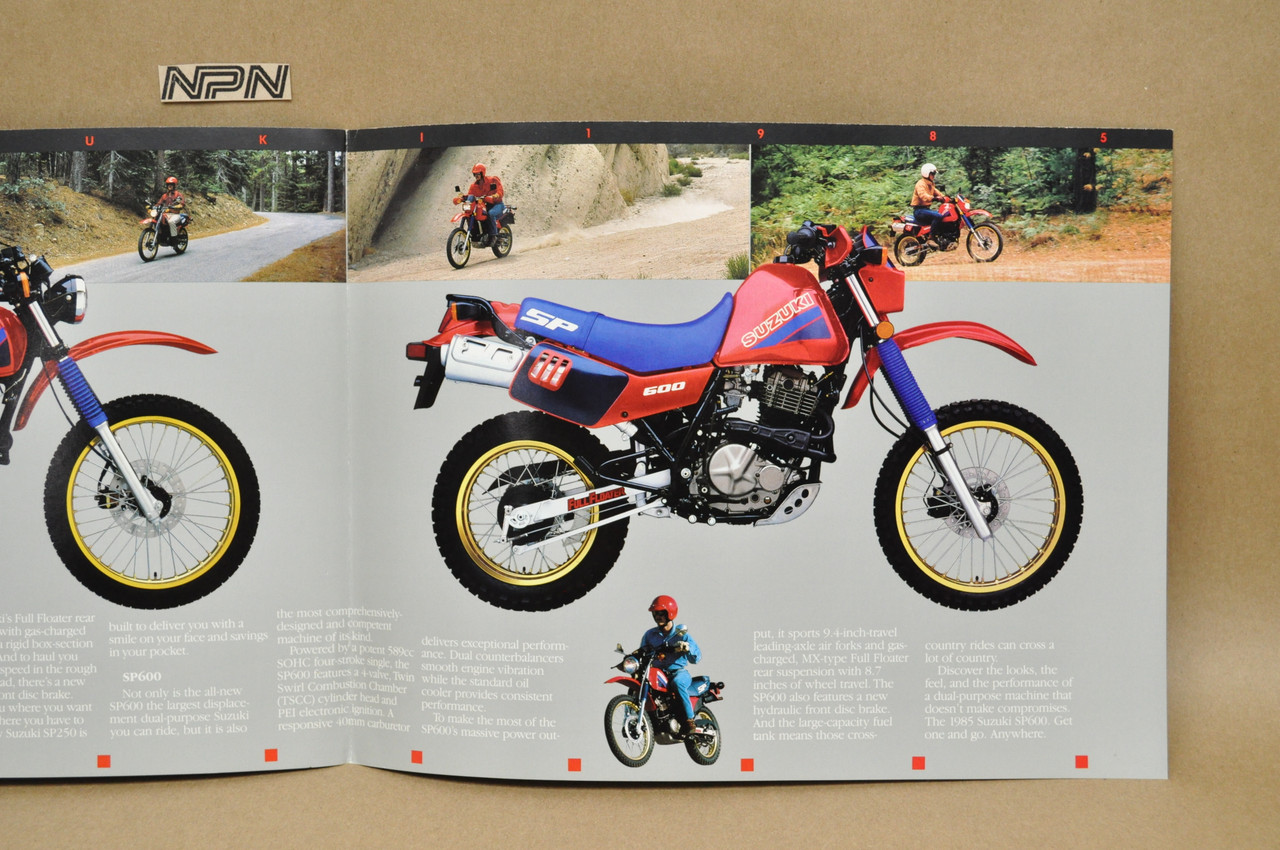 Vintage NOS 1985 Suzuki JR50 DS80 Brochure OEM Dealer Stamp Specs NEW
