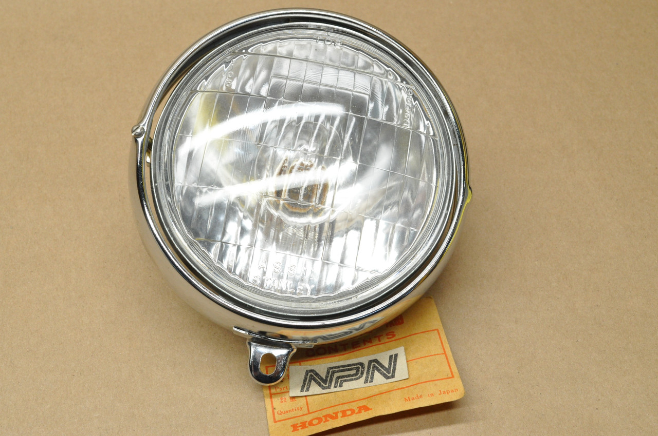 NOS Honda CL70 CT70 CT70H Stanley Sealed Head Light w/ Bezel Ring 33100-089-671