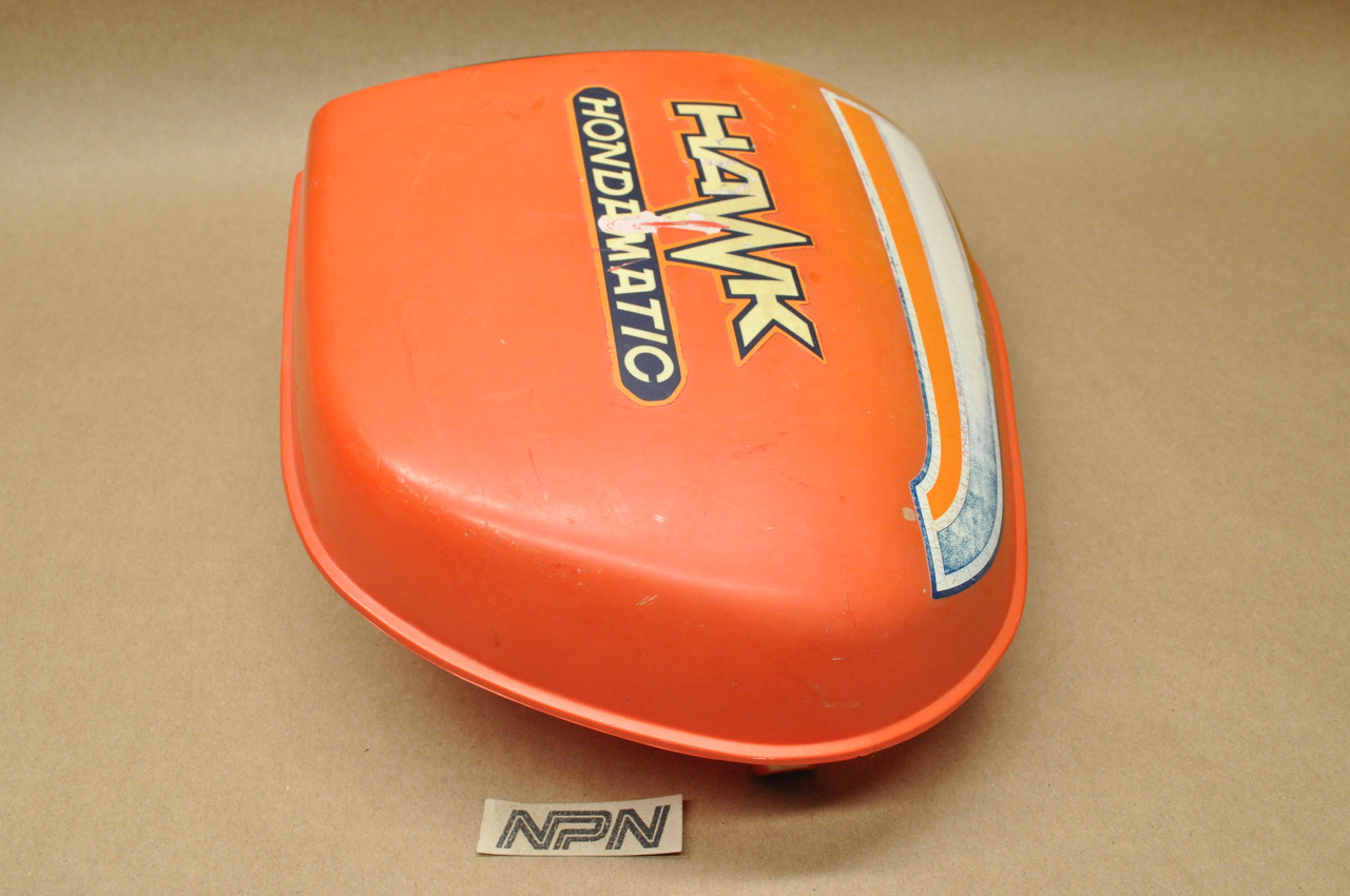 Vtg OEM Honda 1978 CB400T CB400 A Hawk Red Left Side Cover 83700-413-000 ZF