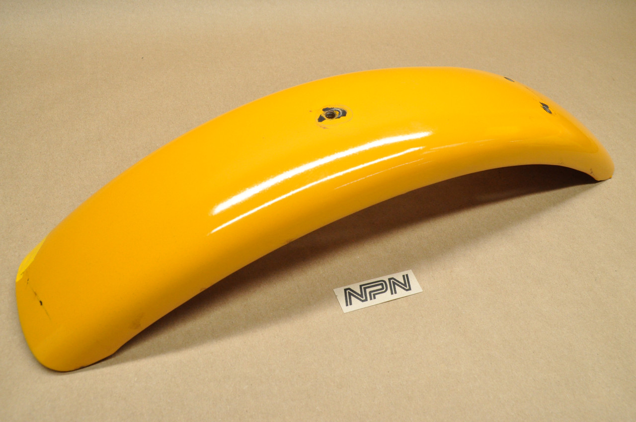 Vintage OEM Honda SL70 Summer Yellow Front Fender Mud Guard 61100-118-000 CC