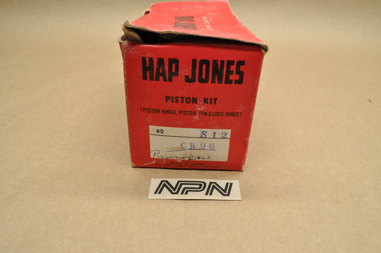 NOS Honda CB160 Hap Jones Racing Big Bore 3.00 Over Piston, Ring & Pin Kit S12