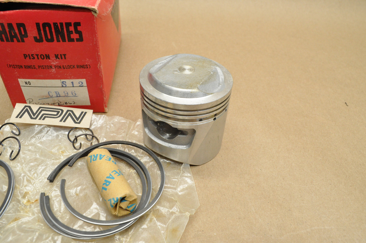NOS Honda CB160 Hap Jones Racing Big Bore 3.00 Over Piston, Ring & Pin Kit S12
