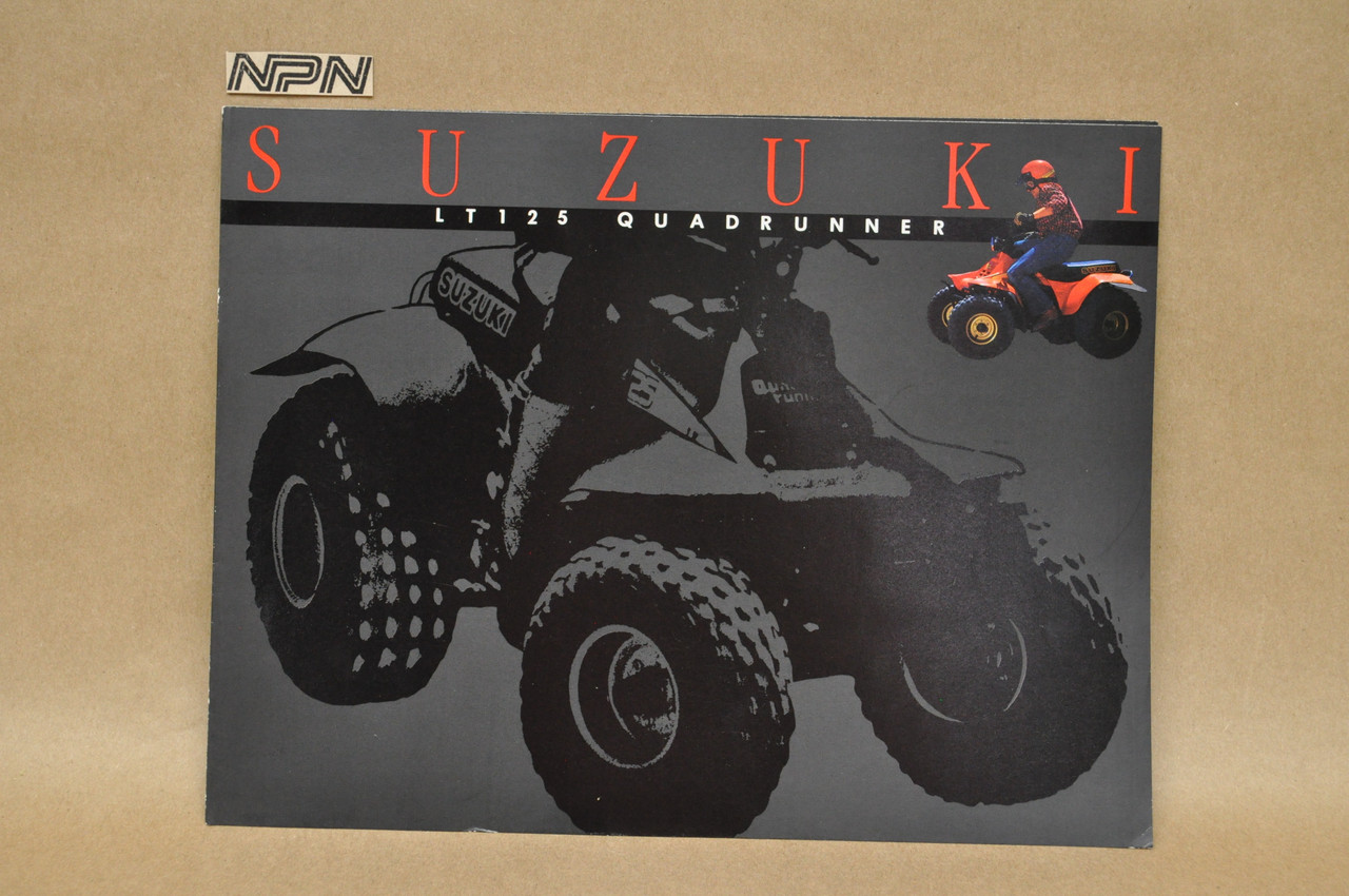 Vintage NOS 1985 Suzuki LT125 Quadrunner Brochure OEM Dealer Stamp Specs NEW