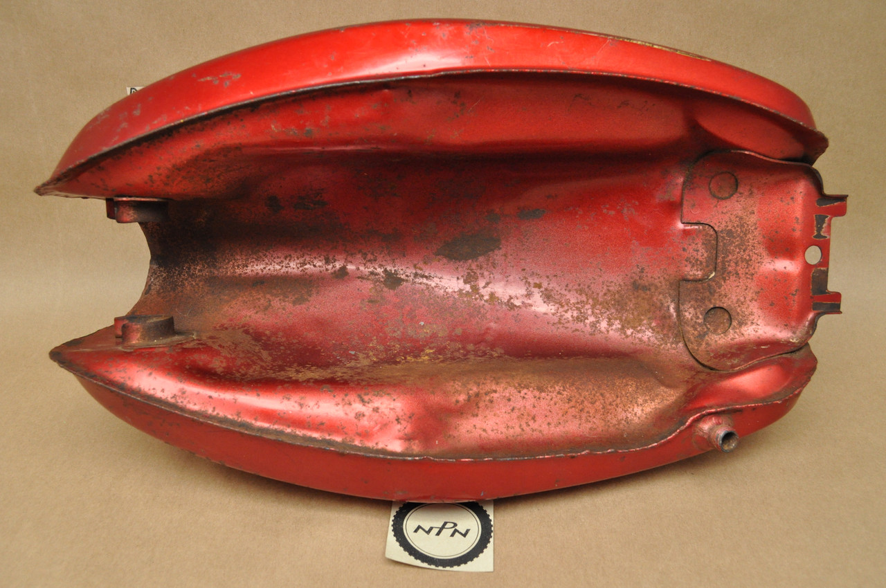 Vintage OEM Honda SL350 K1 Candy Ruby Red Fuel Gas Tank w/ Cap 17500-312-040 CM
