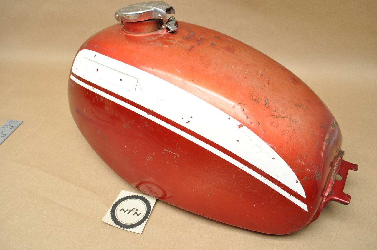Vintage OEM Honda SL350 K1 Candy Ruby Red Fuel Gas Tank w/ Cap 17500-312-040 CM