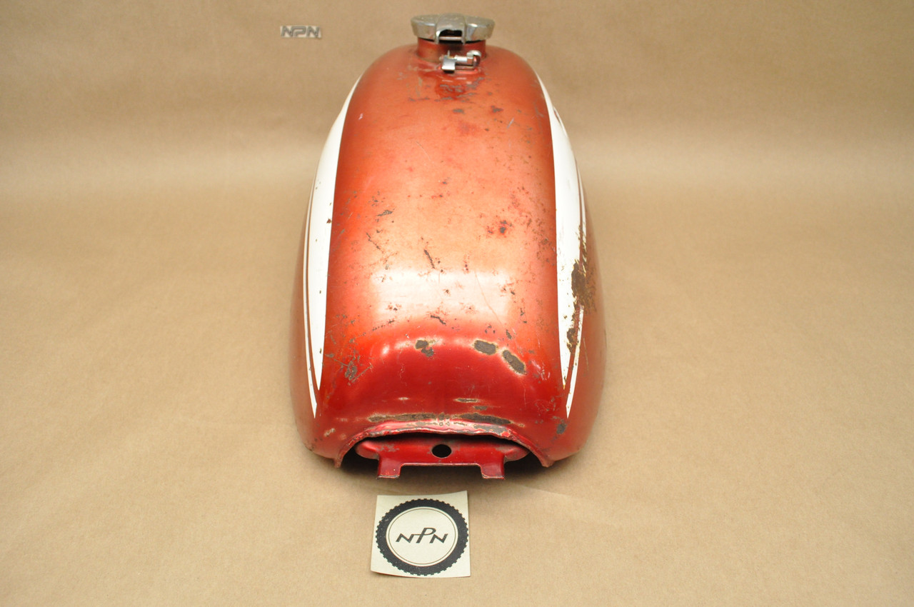 Vintage OEM Honda SL350 K1 Candy Ruby Red Fuel Gas Tank w/ Cap 17500-312-040 CM