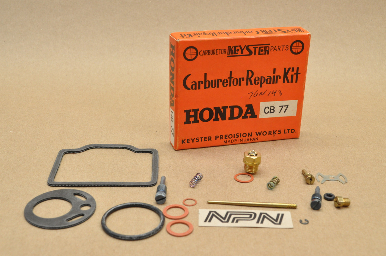NOS Honda CB77 Keyster Carburetor Tune Up Repair Rebuild Gasket Jet Kit
