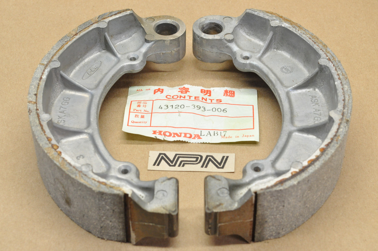 NOS Honda CB650 CB750 Rear Brake Shoe Pad Set 43120-393-006