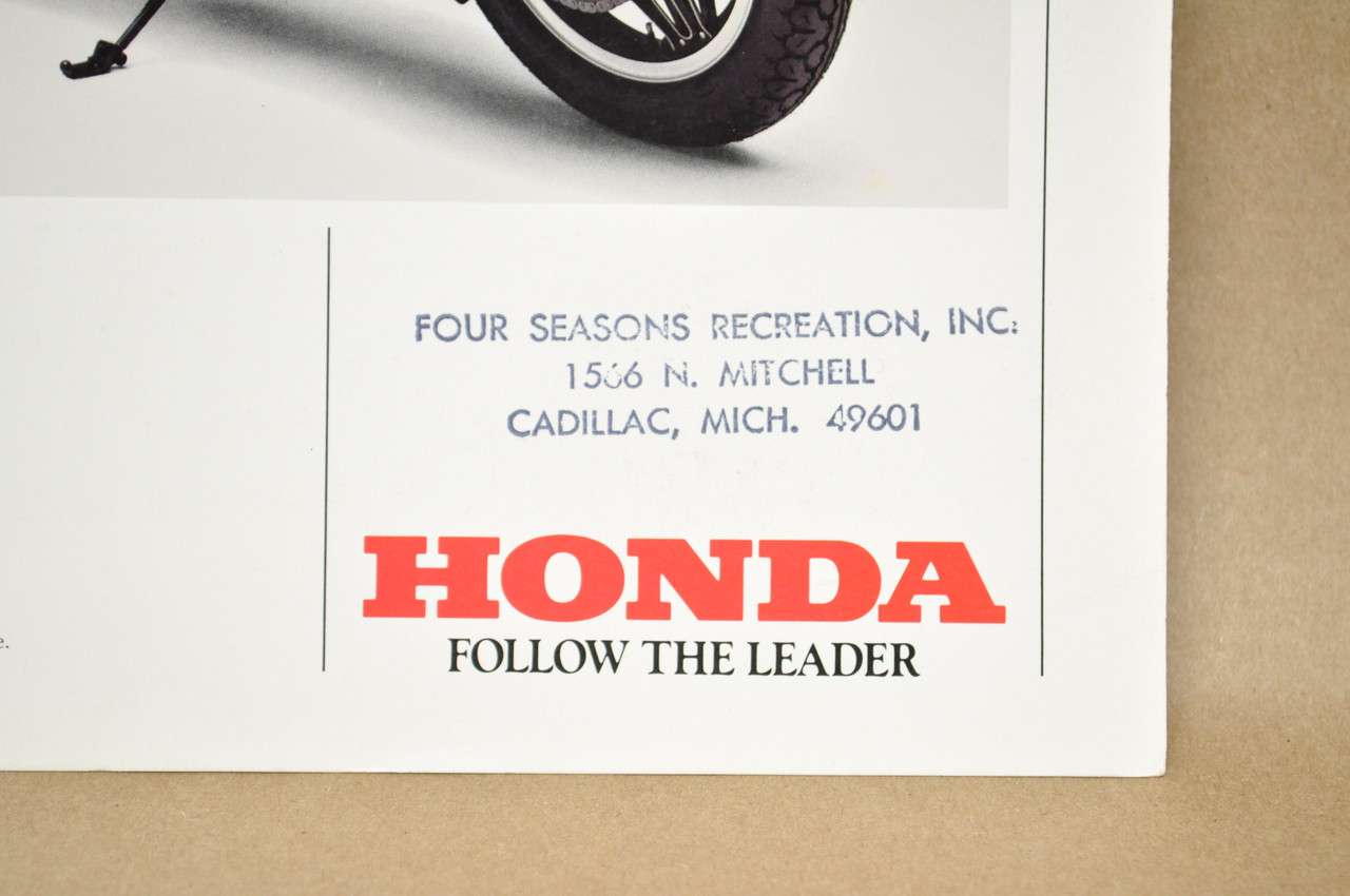 Vintage NOS 1982 Honda CB750 F Motorcycle Brochure OEM Dealer Stamp Specs NEW