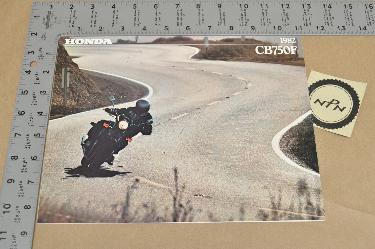 Vintage NOS 1982 Honda CB750 F Motorcycle Brochure OEM Dealer Stamp Specs NEW