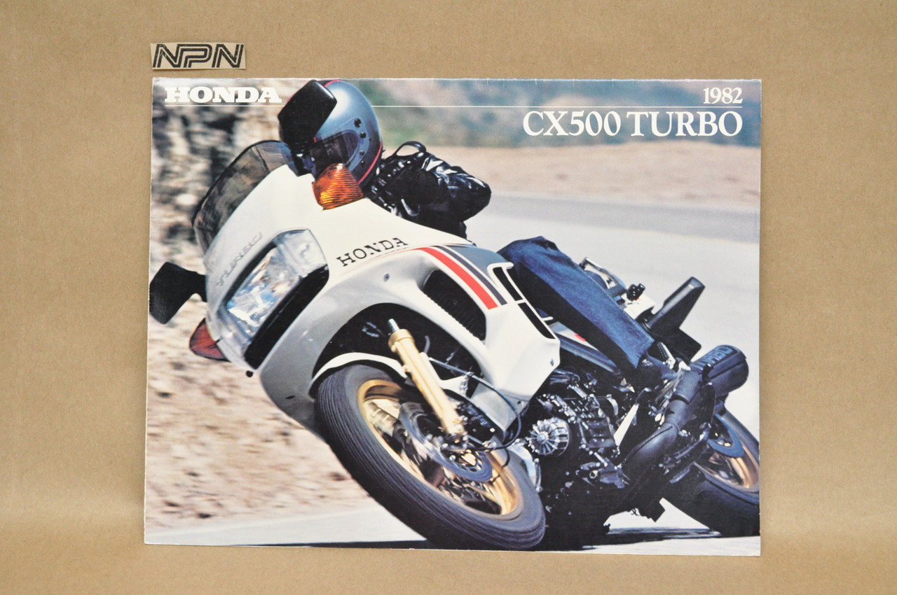 Vintage NOS 1982 Honda CX500 Turbo Motorcycle Brochure OEM Dealer Stamp Specs