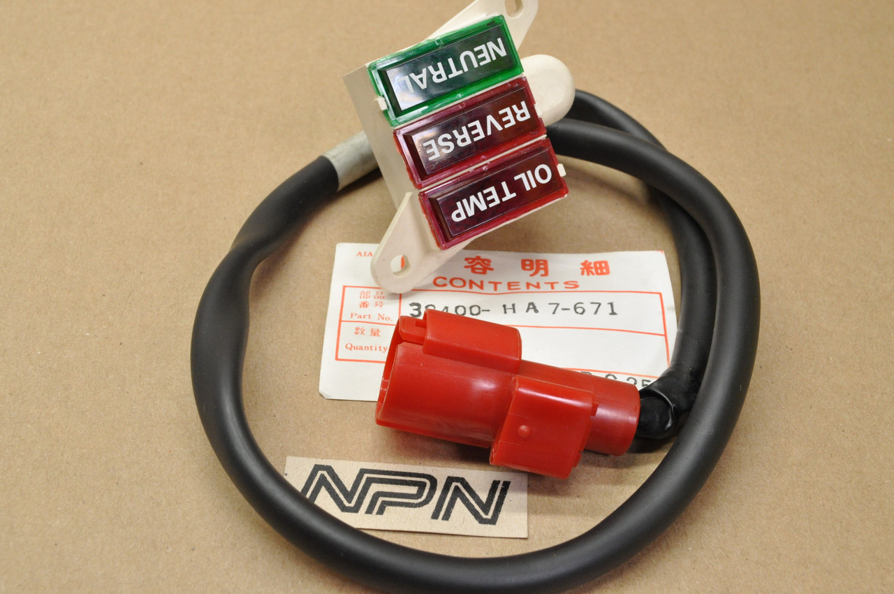 NOS Honda TRX350 Oil Temp Reverse Neutral Indicator Pilot Light 38400-HA7-671