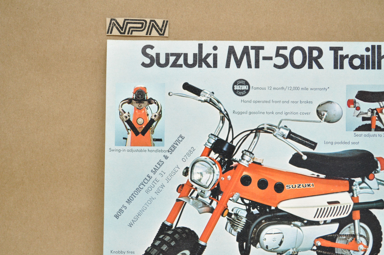 VTG NOS 1971 Suzuki MT50 R Trailhopper F50 R Cutlass Brochure Dealer Specs