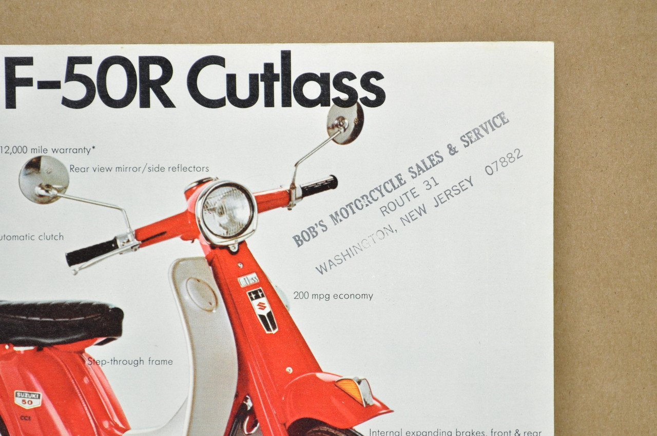 VTG NOS 1971 Suzuki MT50 R Trailhopper F50 R Cutlass Brochure Dealer Specs