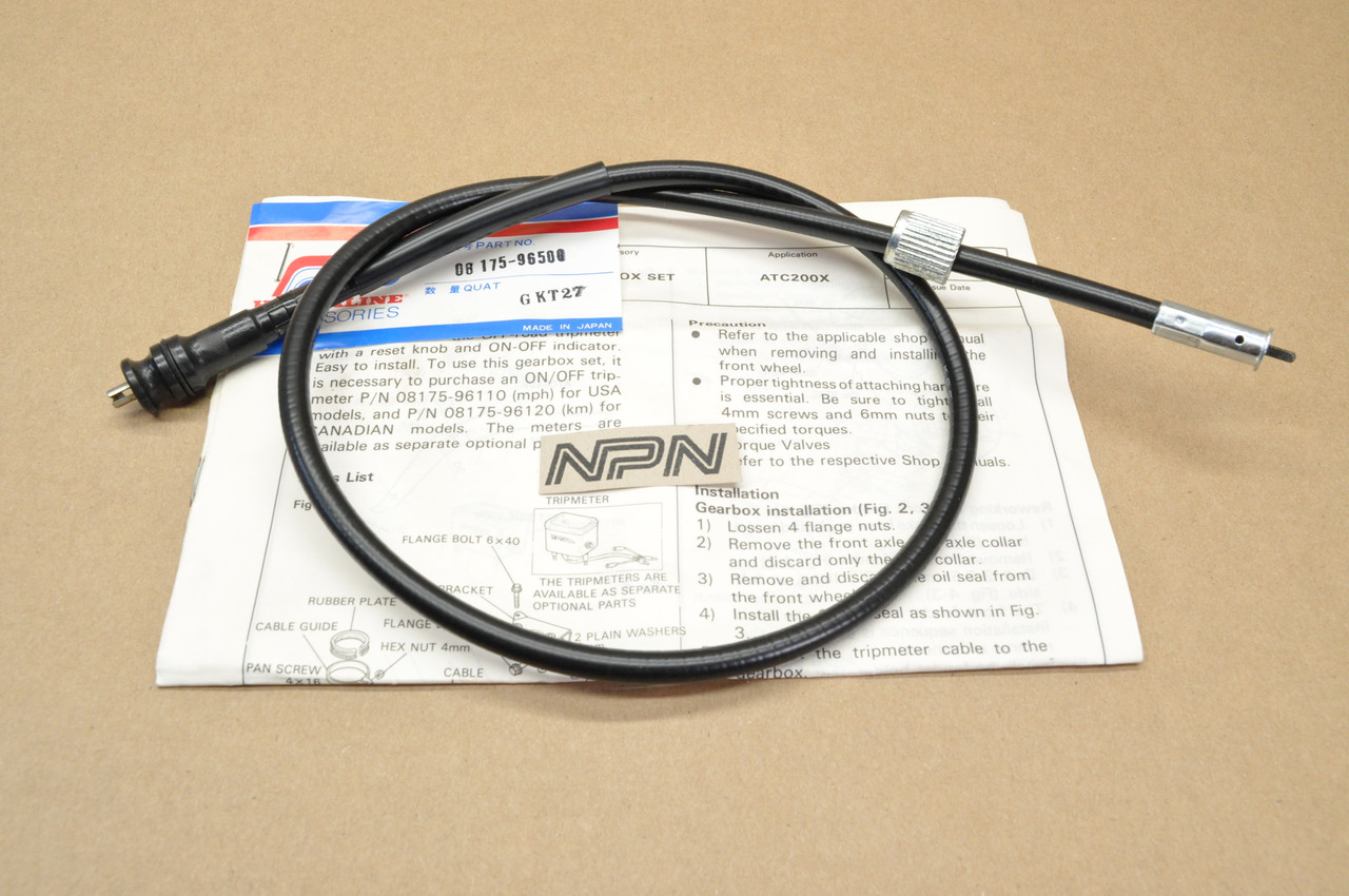 NOS Honda Hondaline ATC200 X Speedometer Gear Box & Cable Set 08175-96500