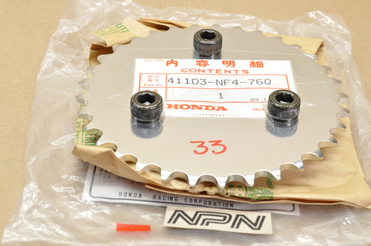 NOS Honda HRC 1995-2002 RS125 R Final Drive Sprocket 33T 41103-NF4-760