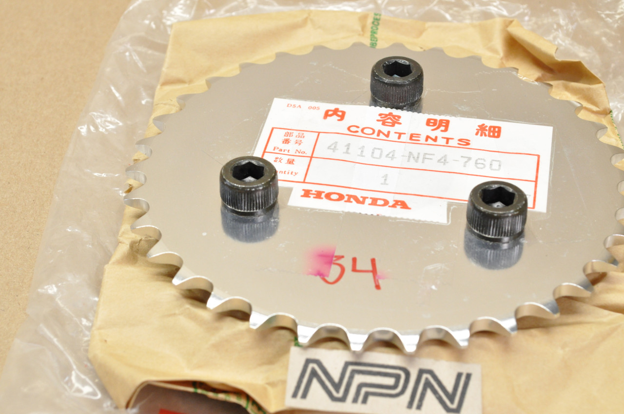 NOS Honda HRC 1995-2002 RS125 R Final Drive Sprocket 34T 41104-NF4-760