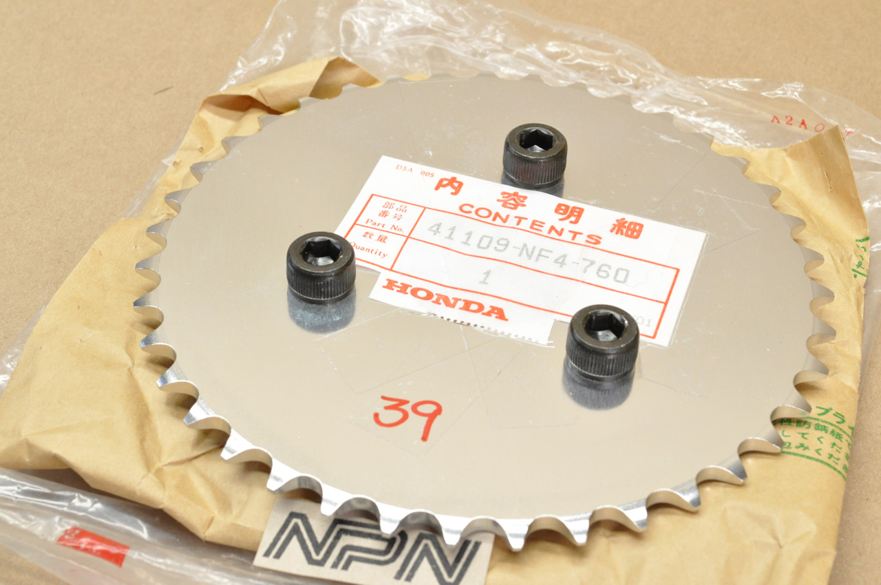 NOS Honda HRC 1995-2002 RS125 R Final Drive Sprocket 39T 41109-NF4-760