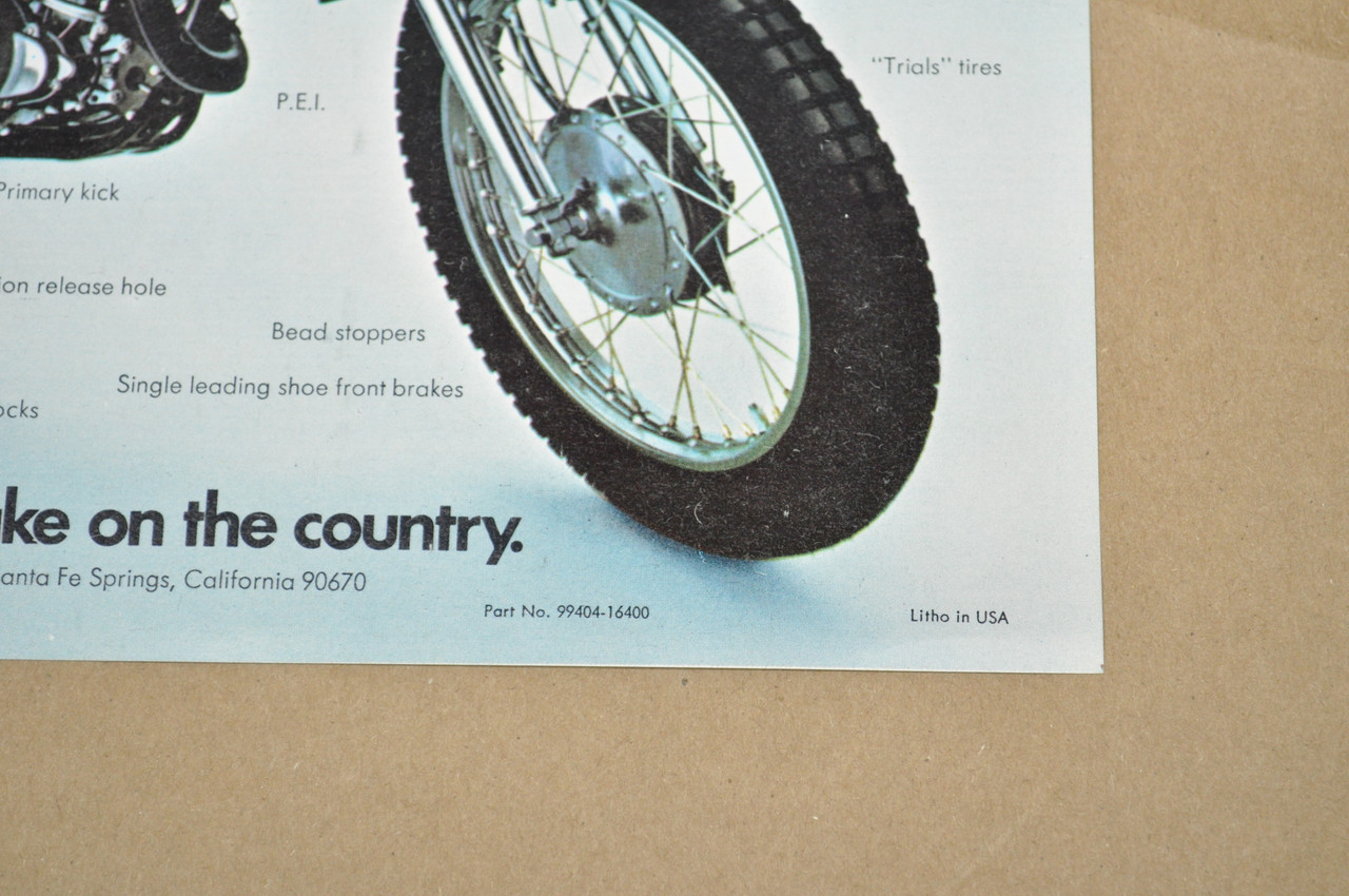Vintage NOS 1971 Suzuki TS250 R Savage TM400 R Cyclone Brochure OEM Dealer Specs