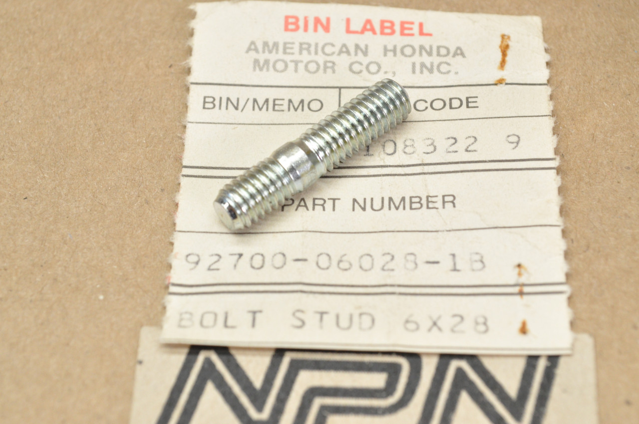 NOS Honda EZ90 MB5 NB50 NC50 NQ50 SA50 SE50 TG50 Stud Bolt 6x28 92700-06028-1B