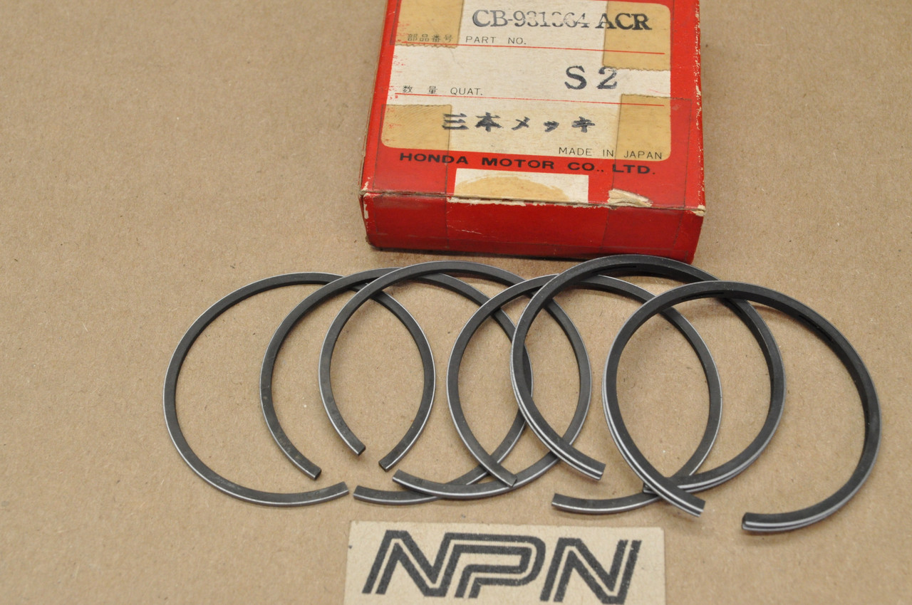 NOS Honda CB93 .25 Oversize Piston Ring Set for 2 Pistons= 6 Rings 13030-216-005